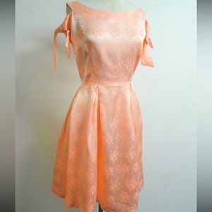 Vintage 50s peach cocktail dress